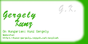 gergely kunz business card